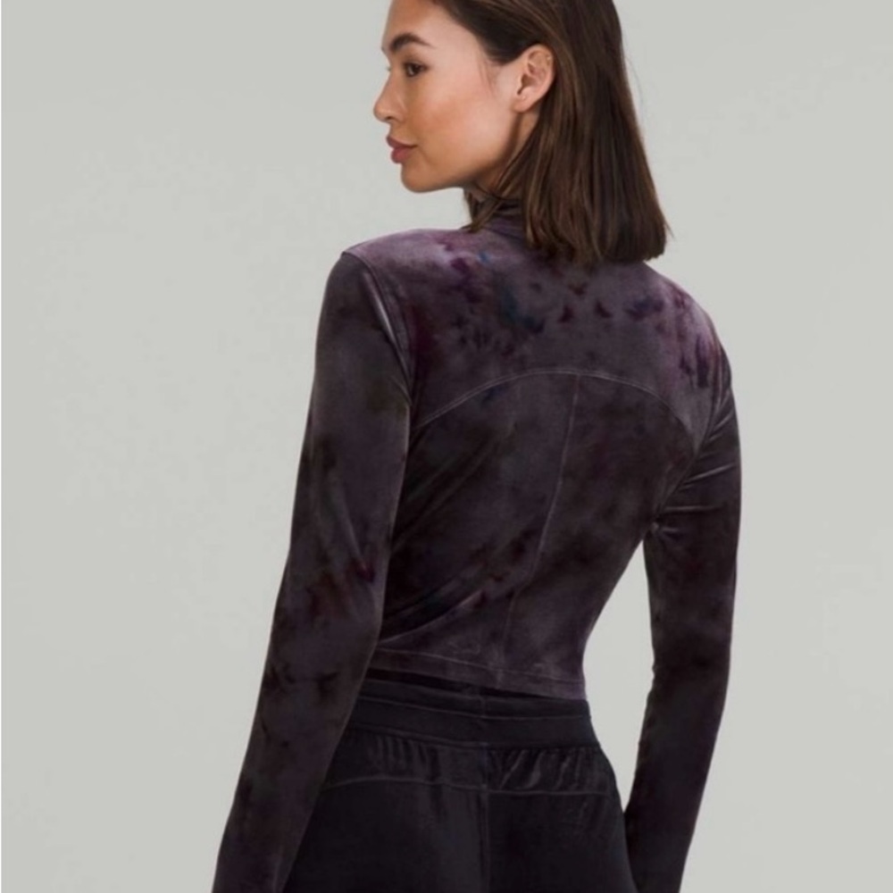 NWT Lululemon All Aligned Mock Neck Long Sleeve Velour Interstellar Grey 482 - Picture 2 of 6